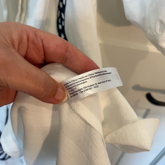 ELOQUII Relaxed White Applique Button Down Giraffe Dress Resort Safari 20 NWT - Picture 12 of 16